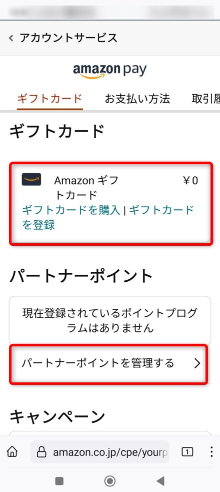 「Amazonギフトカード」と「JCB Oki Dokiポイント」の設定・追加が出来る画像