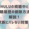 Huluの視聴中と 視聴履歴の削除方法も 解説！ 家族にバレない対策も